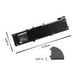 Dell 4 GVGH Battery 84 Wh 11.4 V for XPS 15 9550, Precision 5510 | Replaces 6 GTPY 1 P6 KD - Image 2