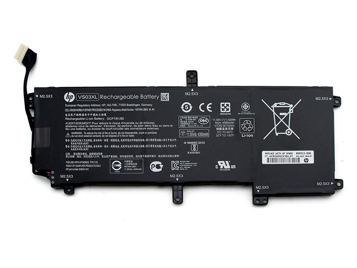 HP 15-AS 15- AS109TU 15-AS014WM 15-AS Series Notebook 11.55V 52Wh 4350mAh 6-Cells VS03XL Laptop Battery