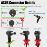 ASUS 150W 5.5 * 2.5MM ADAPTER FOR ASUS G73S G74 G53S 150W Charger Asus TUF Gaming FX505 FX505D FX505DU K571GT - Image 3