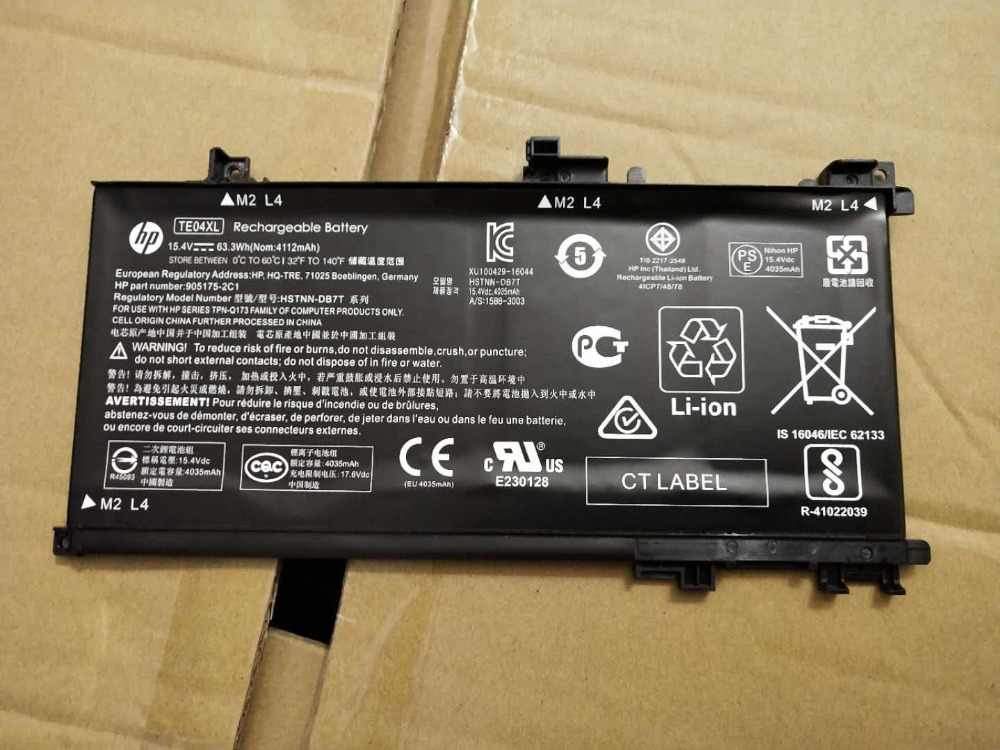 HP Omen 15-AX200 Series Pavilion 15-BC200NB 15-BC251NR 15.4V 63.3Wh TE04XL Laptop Battery-- MPN:TE04XL